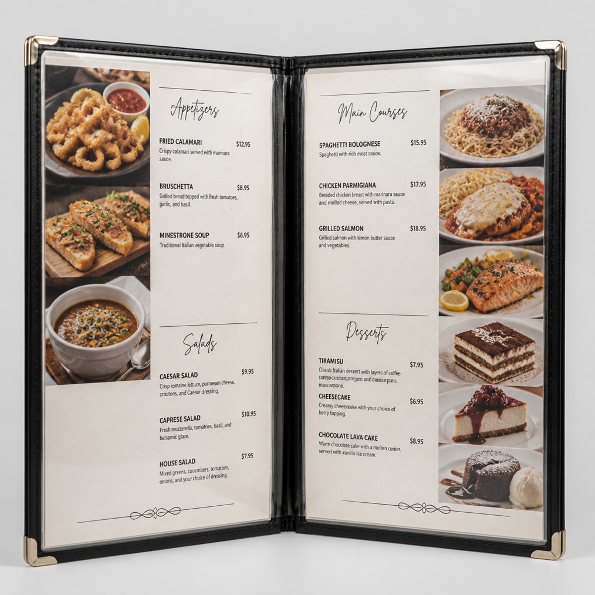 Waterproof Menus
